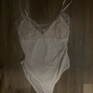 Forever 21 Cream Lace Bodysuit